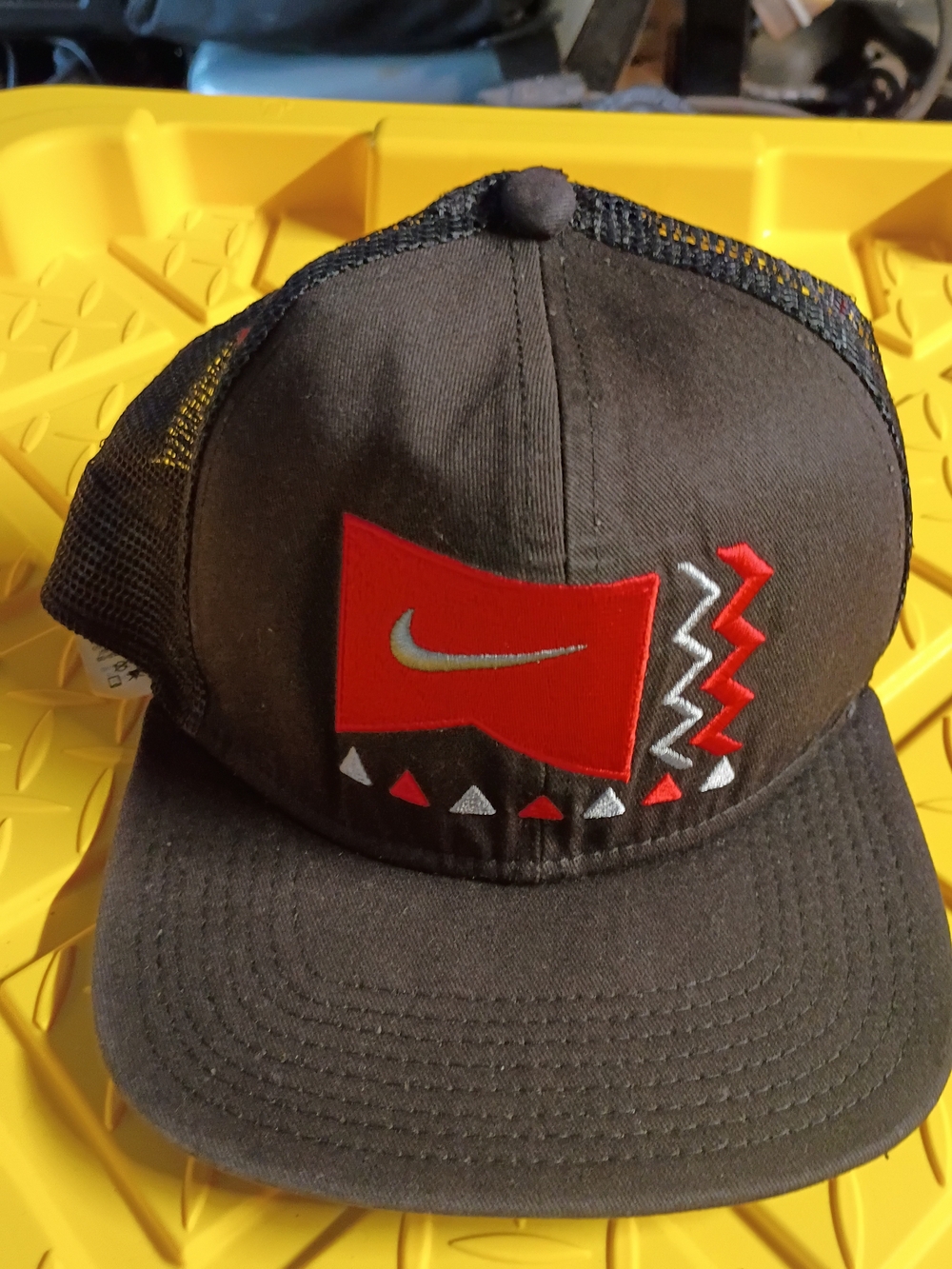 Nike SB Heritage Black TruckerCap with Red & White Embroidered Patch